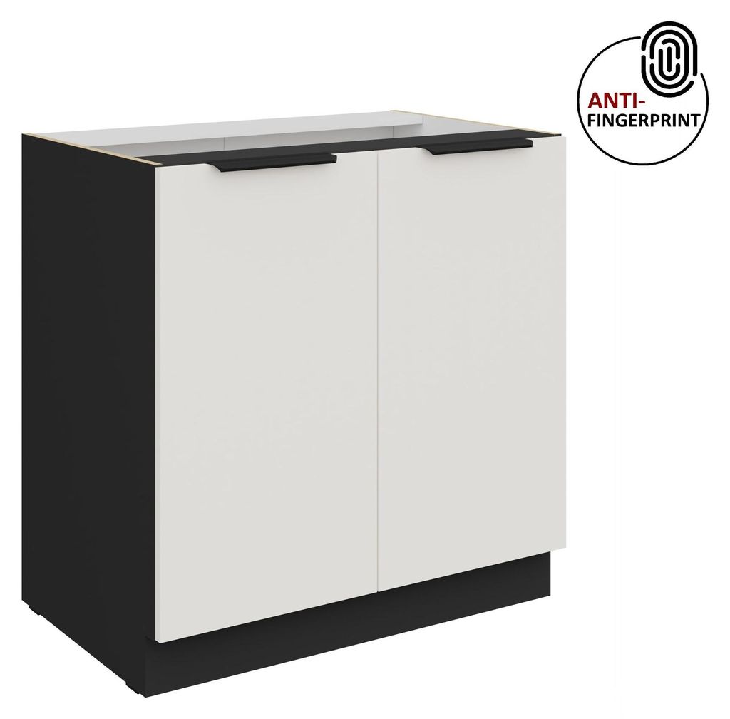 Küchen Unterschrank 80 cm Küche ARIA Weiss ultra matt + Produktbild 