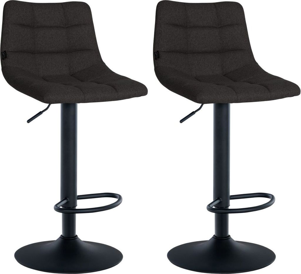 2er Set Barhocker Jerry Stoff schwarz schwarz