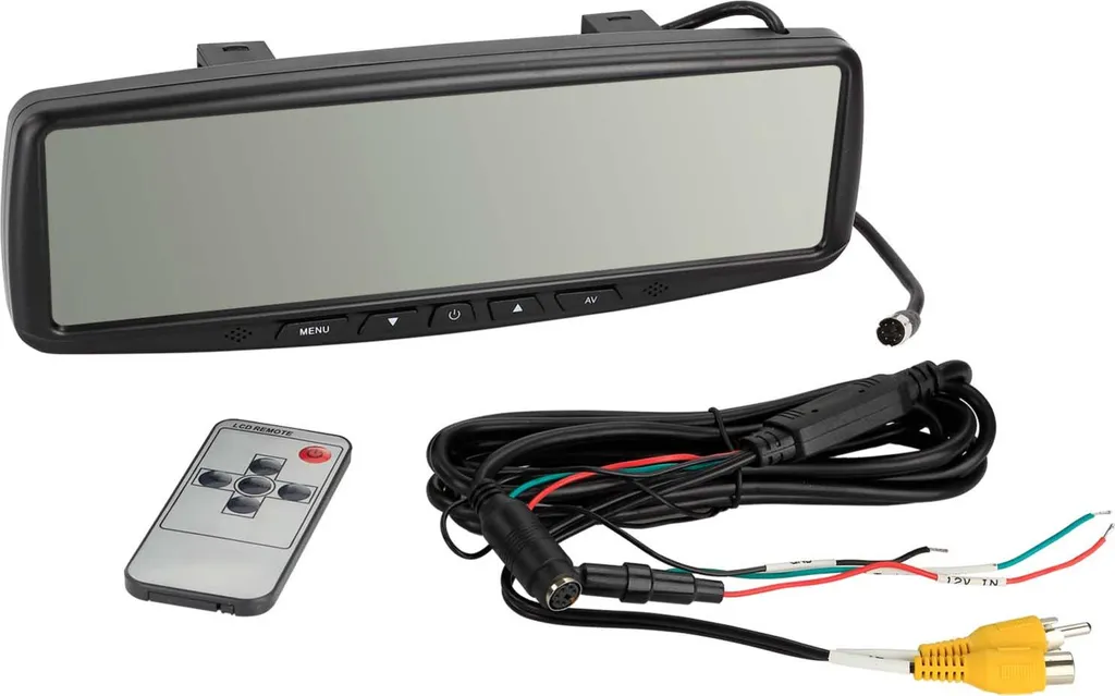 Aide au stationnement : moniteur miroir 4.3 pouces universel 2 entrées