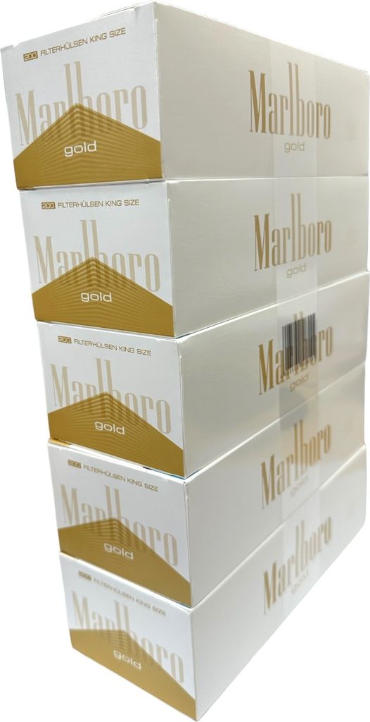 1.000 Marlboro Gold King Size Hülsen 5x200 Stück Produktbild 