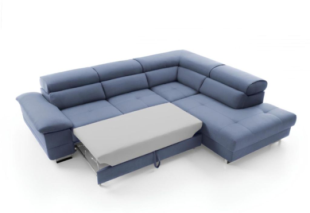 Design Schlafsofa mit Bettfunktion Bettkasten Sofa Polster Eck Sofas Couch Ecke