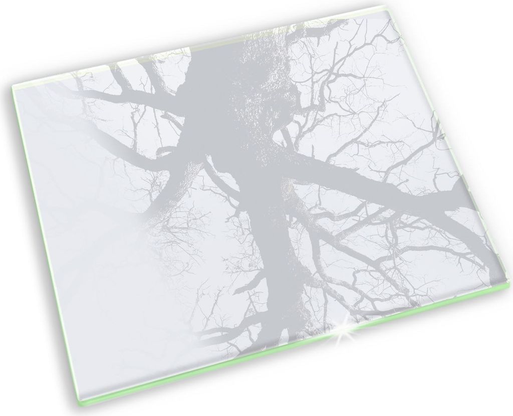 Glas Grabkerzen Untersetzer Motiv Gummifüße - 60x52 cm - Weiße Farbe