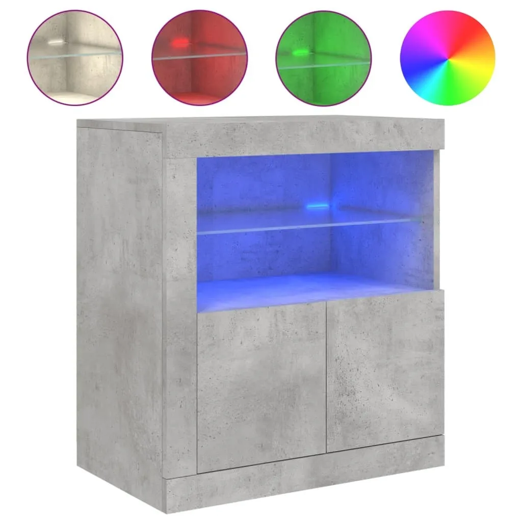 Credenza SYFAX LED Grigio Cemento 60.5x37x67 | Best Value Furniture