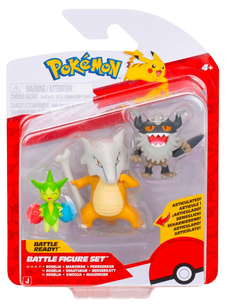 Pokémon PKW4095 - Battle Figure Set - Roselia, Mauzinger, Productafbeelding 