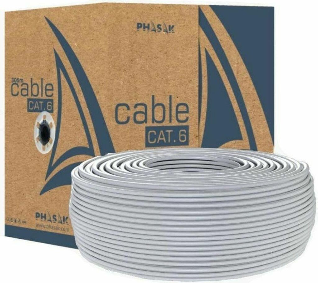 Phasak PHR 6100, 100 m, Cat6, U/UTP (UTP), Grau Produktbild 