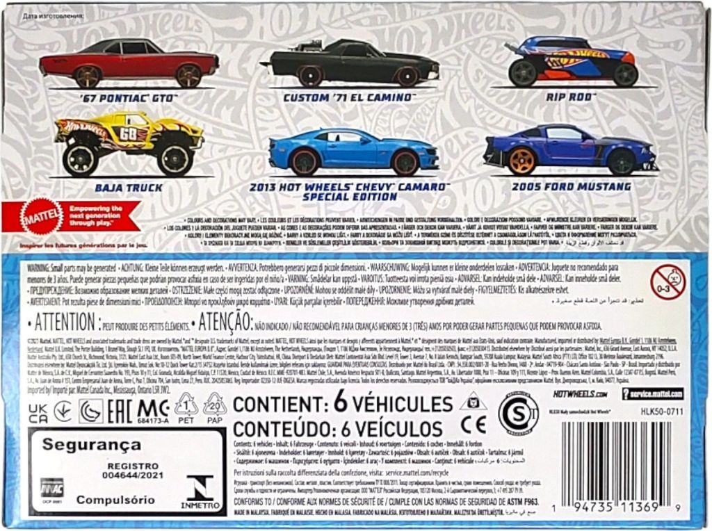Hot Wheels 6 ks tématický angličák - Hot Wheels legendy Obrázek produktu 18