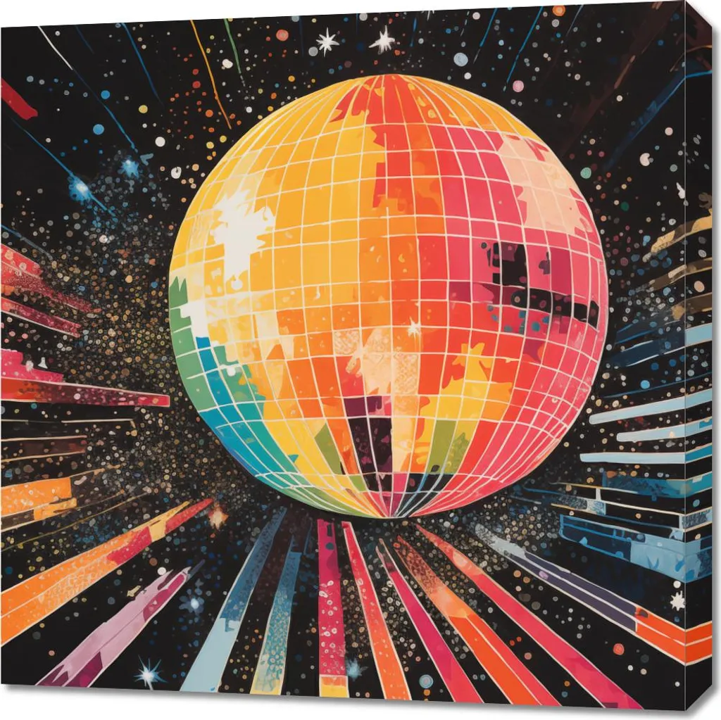 Quadro Moderno 70x70 cm Disco Gra! Emozioni in Musica e Street Art