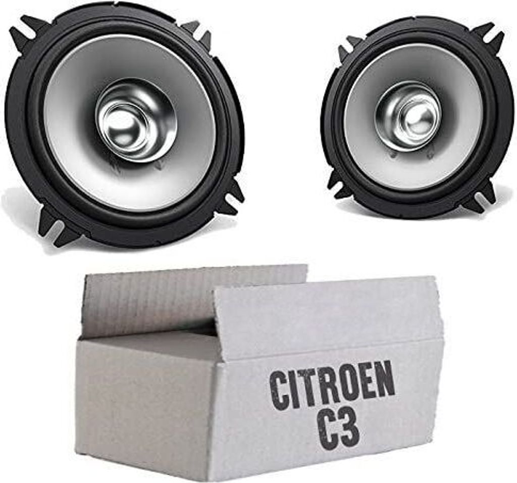 Lautsprecher Boxen Kenwood KFC-S1356 - 13cm Koax Auto Einbauzubehör - Einbauset passend für Citroen C3 - justSOUND
