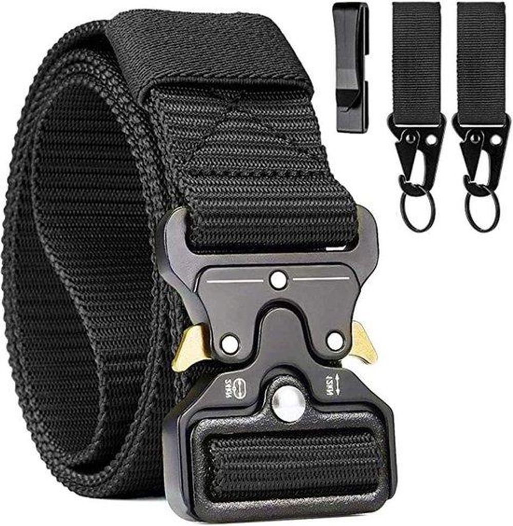 Veiliger Outdoor-Rucksackgurt für Männer mit Metall-Schloss und Schlüsselanhänger - Camping und Jagen