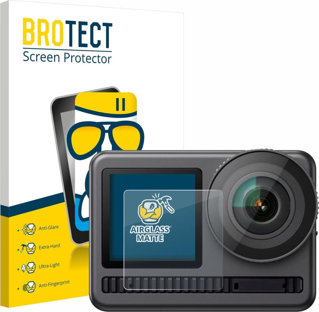 BROTECT Entspiegelungs Schutzglas für Akaso Brave 8 (Vorderes Display) Schutzfolie Panzer Folie Glas Display Schutz matt