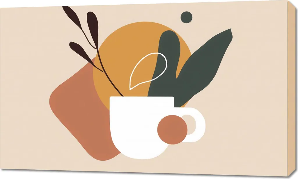 Image 100 x 60 cm Café du matin idéale pour décorer une cuisine ou salon