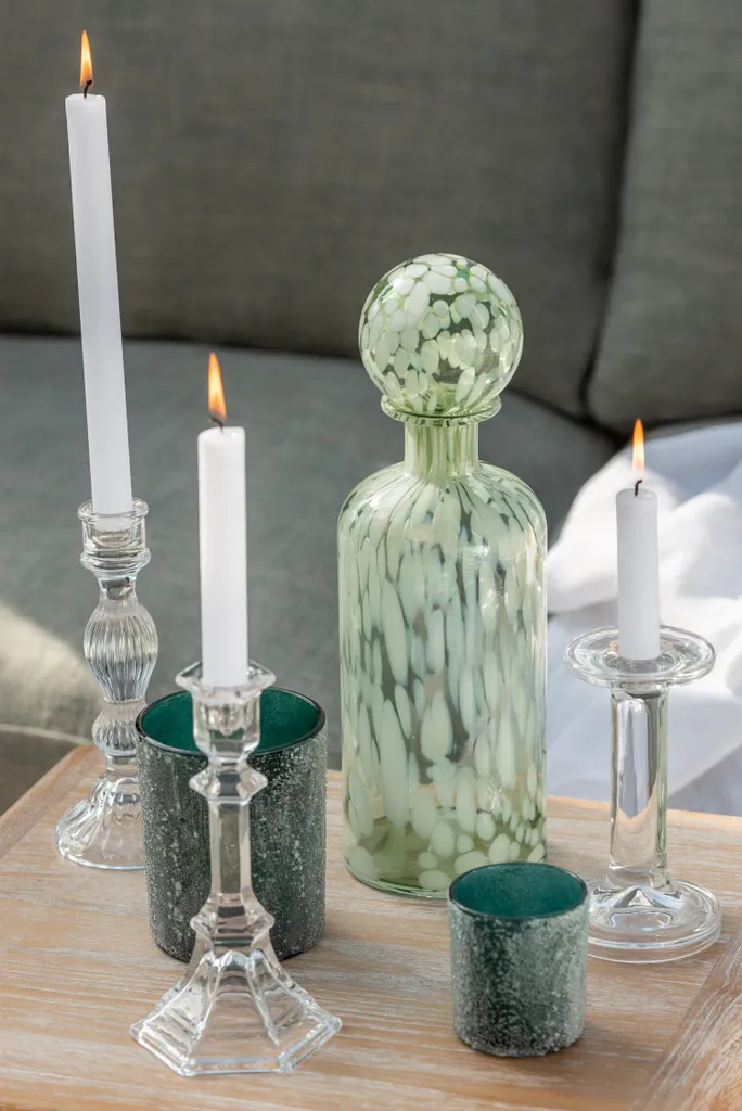 J-Line Bougeoir Boule en Verre Transparent Large pour Décoration Chic - 4