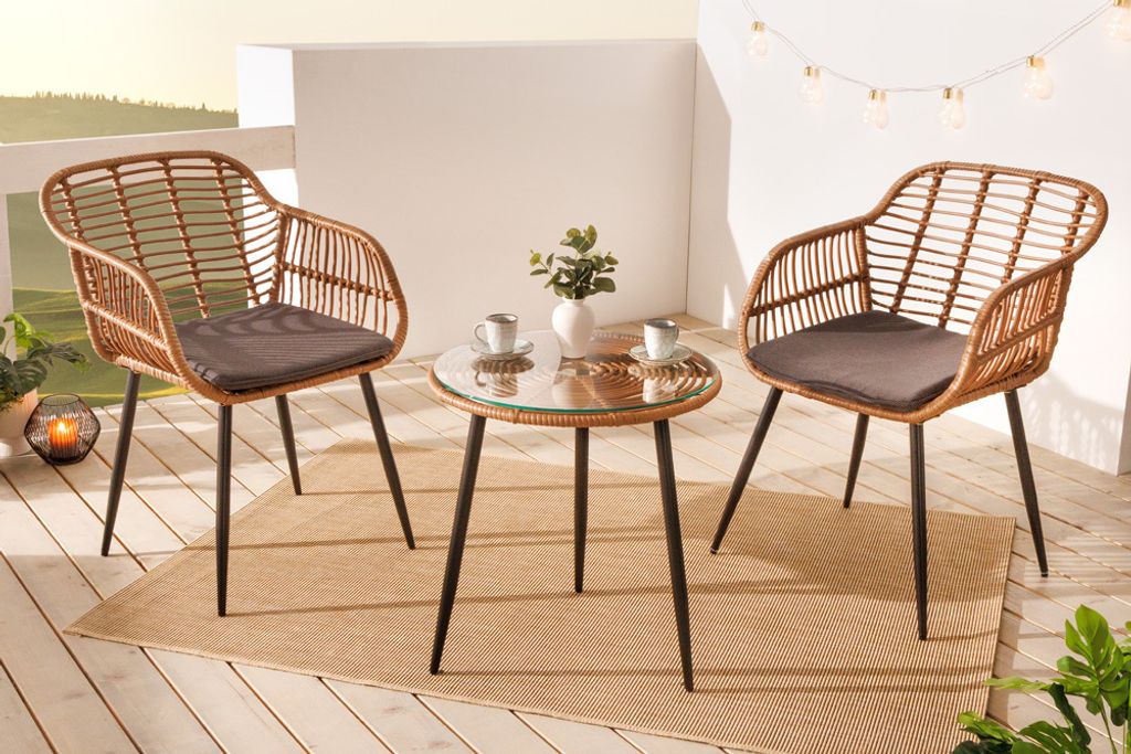 riess-ambiente Bistro Balkon-Set PARIS braun Metall