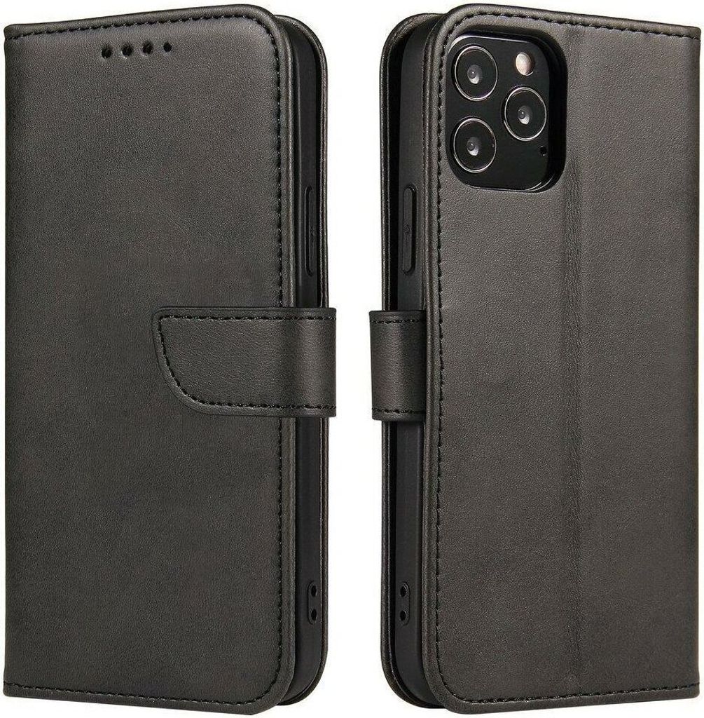 cofi1453 Premium Magnet Case Buch Tasche Schutzhülle aufklappbare Hülle Standfunktion Zubehör für Samsung Galaxy Note 10 Plus (N975F) Schwarz