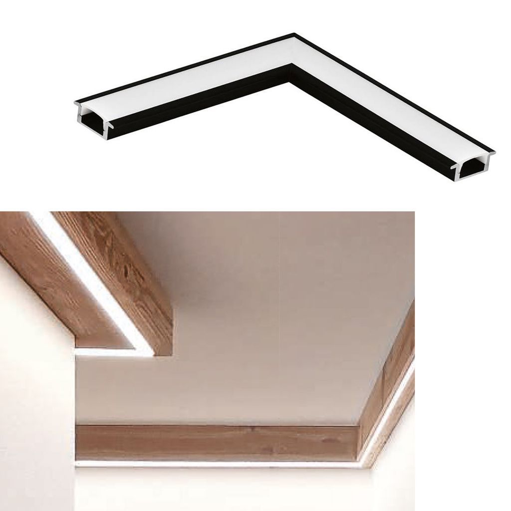 EGLO 98986, Ecken- & Wandmontage, Wand, Schwarz, Aluminium, 0,3 g
