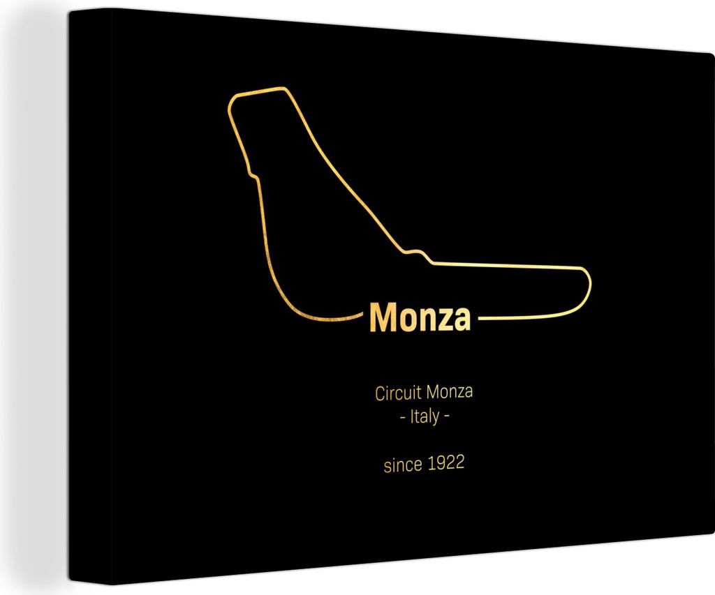 OneMillionCanvasses - Leinwandbilder - 140x90 cm, Monza - Formel 1 - Rennstrecke, Wandbilder Kunstdruck Wanddekoration - Foto auf Leinwand - Gem...
