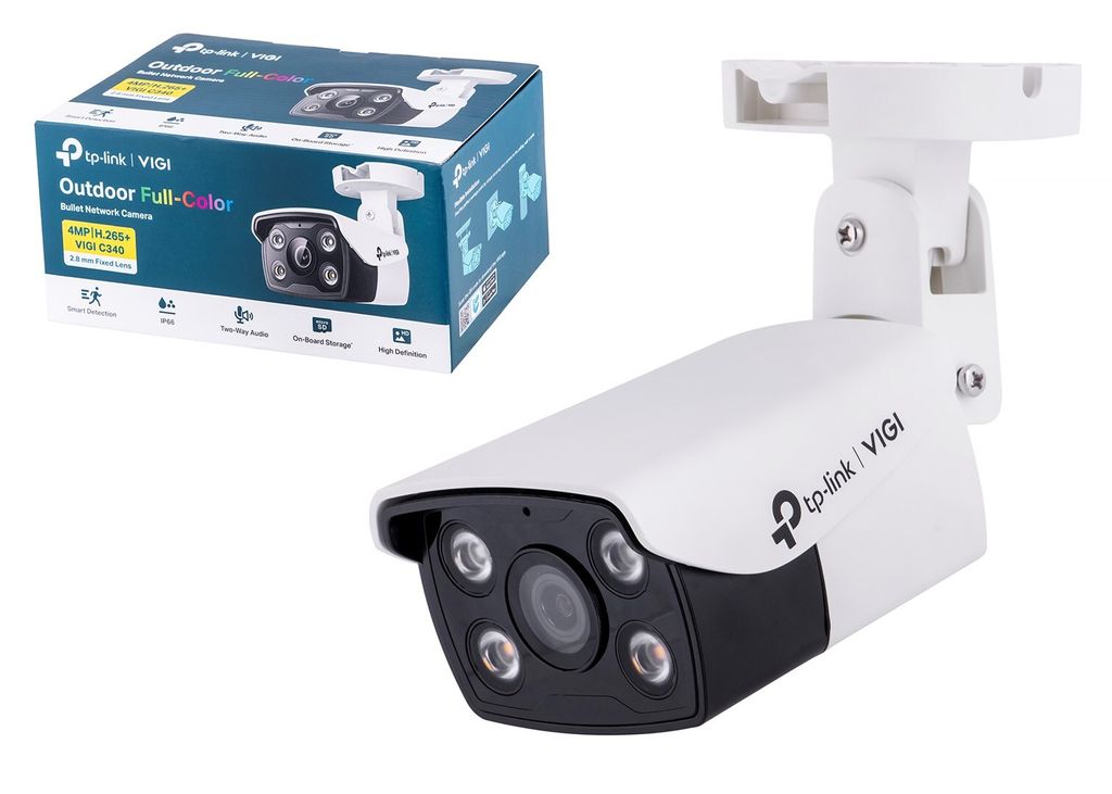 TP-Link VIGI 4MP Outdoor Vollfarb-Bullet-Netzwerkkamera, Produktbild 