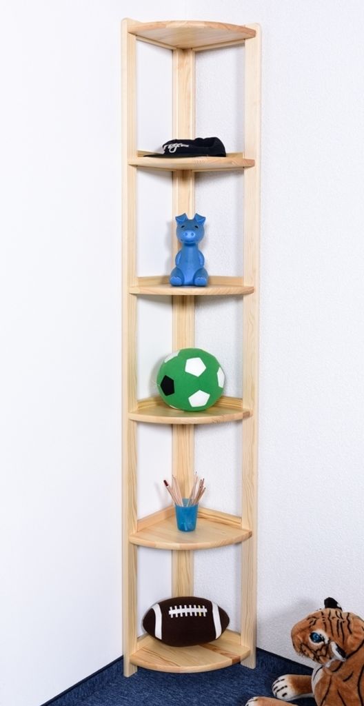 Regal - 40 cm breit, Kiefer Holz-Massiv, Farbe: Natur