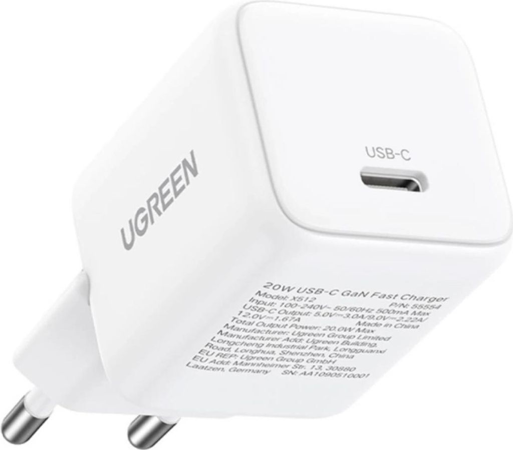 Ugreen X513 30W GaN 1x USB-C Wandladegerät - Weiß Produktbild 