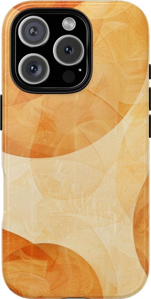 Abstrakte orangefarbene Kreise – Hülle Kompatibel mit iPhone 16 Pro
