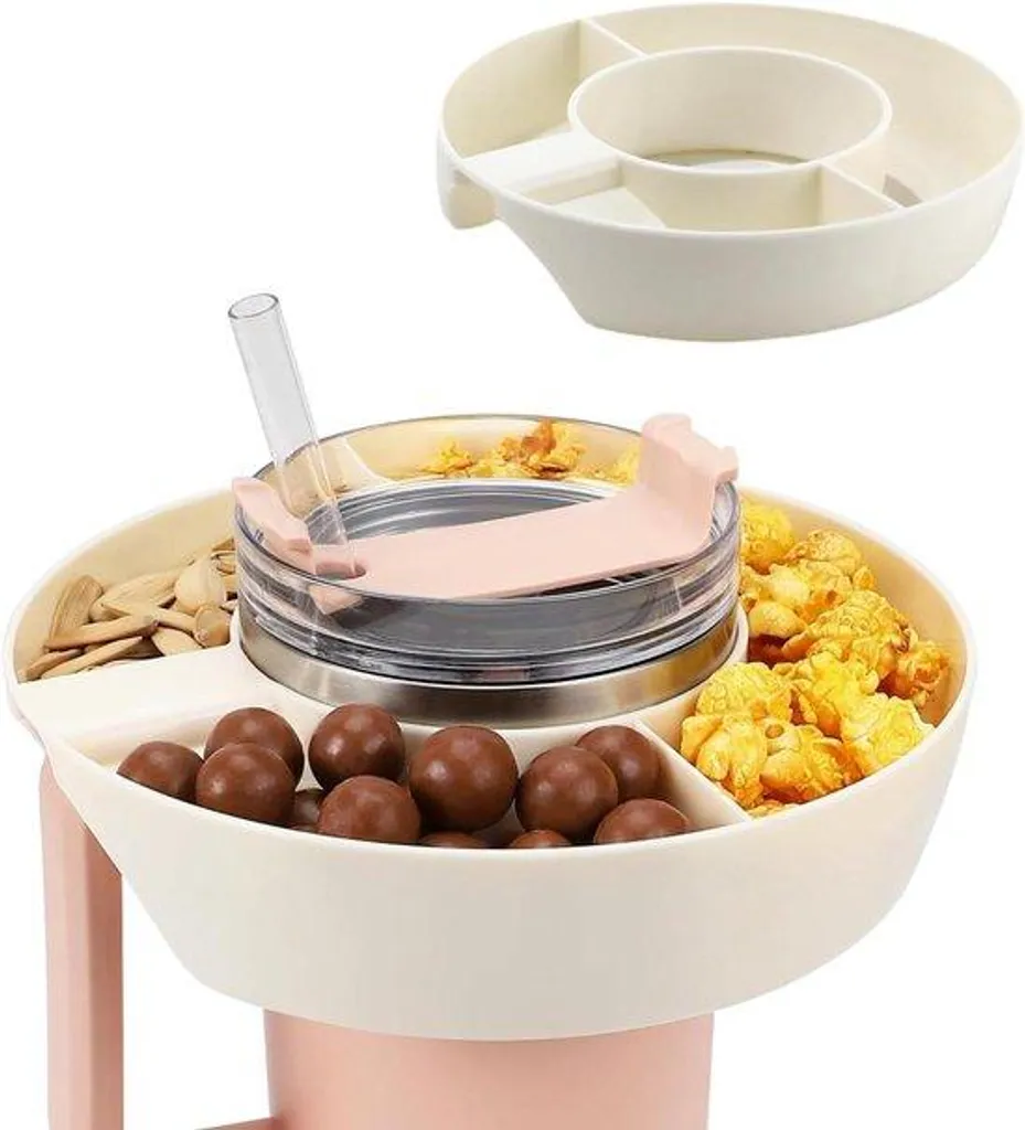 Plateau collation silicone anti-renversement 3 zones pour enfants et parc