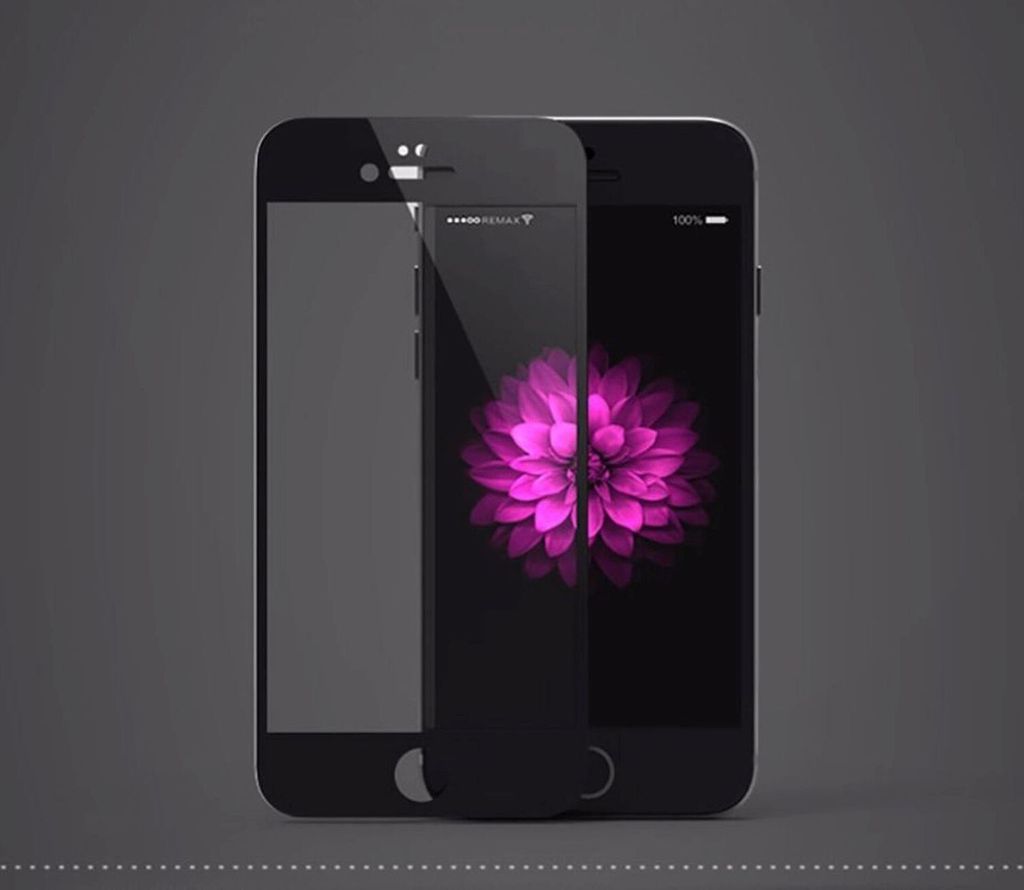 Schutzglas Folie für Apple Iphone 7 Plus 5.5 Display Schutz 9H Schutzglas Smartphone (Schwarz)