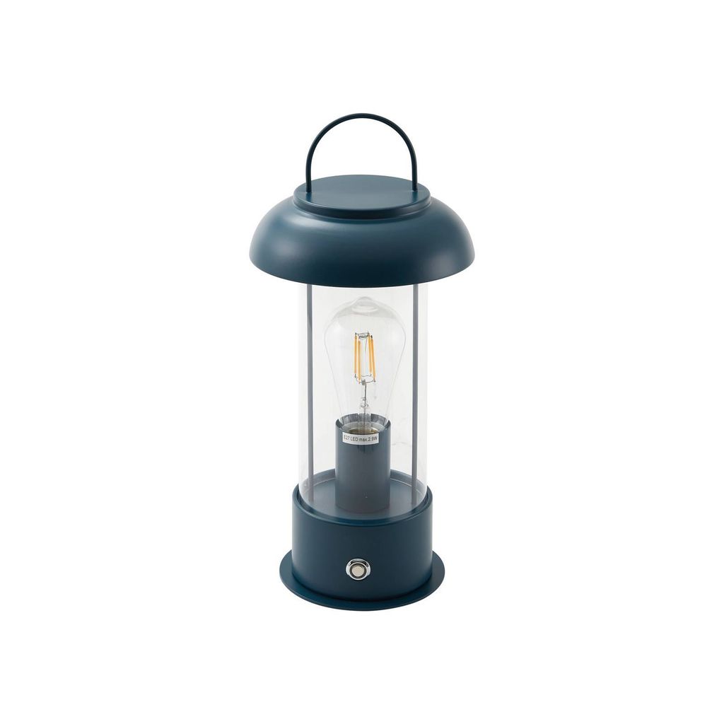 Lindby LED-Akkutischleuchte Yvette, blau, IP44, Touchdimmer