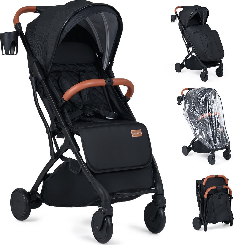 COSTWAY Kinderwagen, Reisebuggy mit Regenschutz, Produktbild 