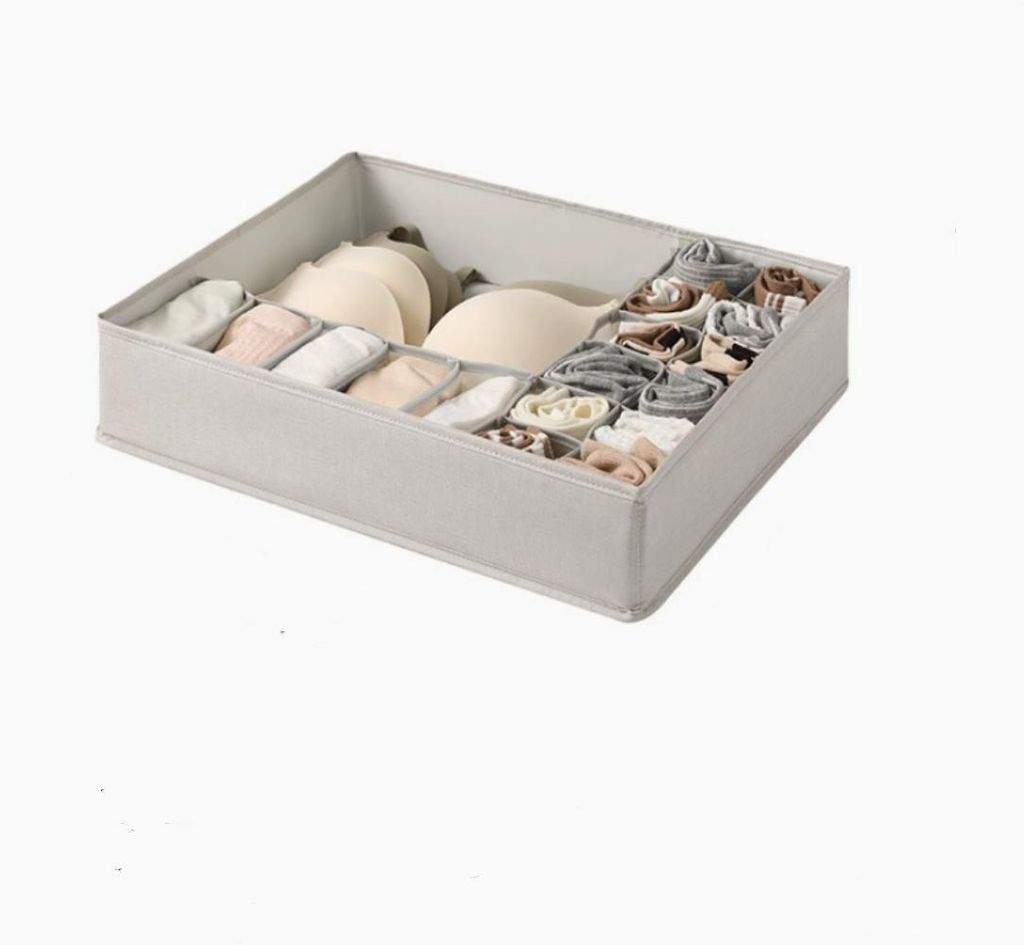 Kleiderschrank Organizer, Schublade Organizer, Schrank Organizer, Faltbare Unterwäsche Socken Organizer Beige