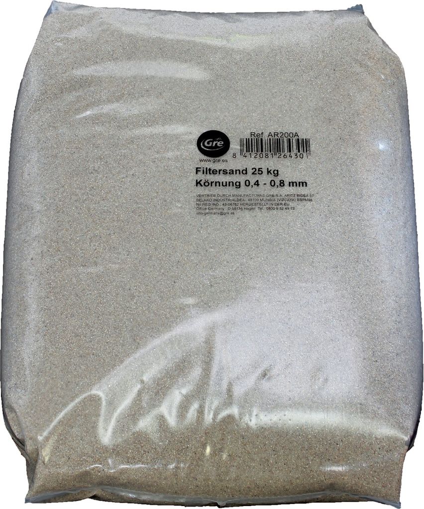 FILTERSAND Pool 25kg Sack Ar 200