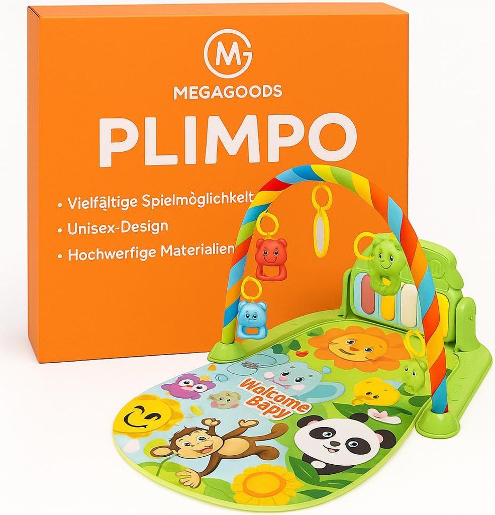 Baby Spieldecke mit Klavier 0-36M Musik Krabbeldecke Spielbogen DE.