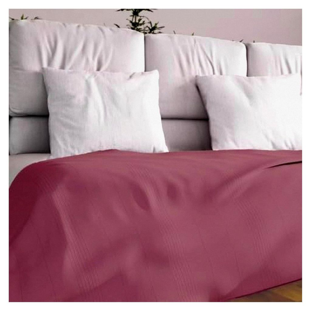 Adèle Wurfdecke, PolyBaumwolle, Himbeere, 180 x 220 cm