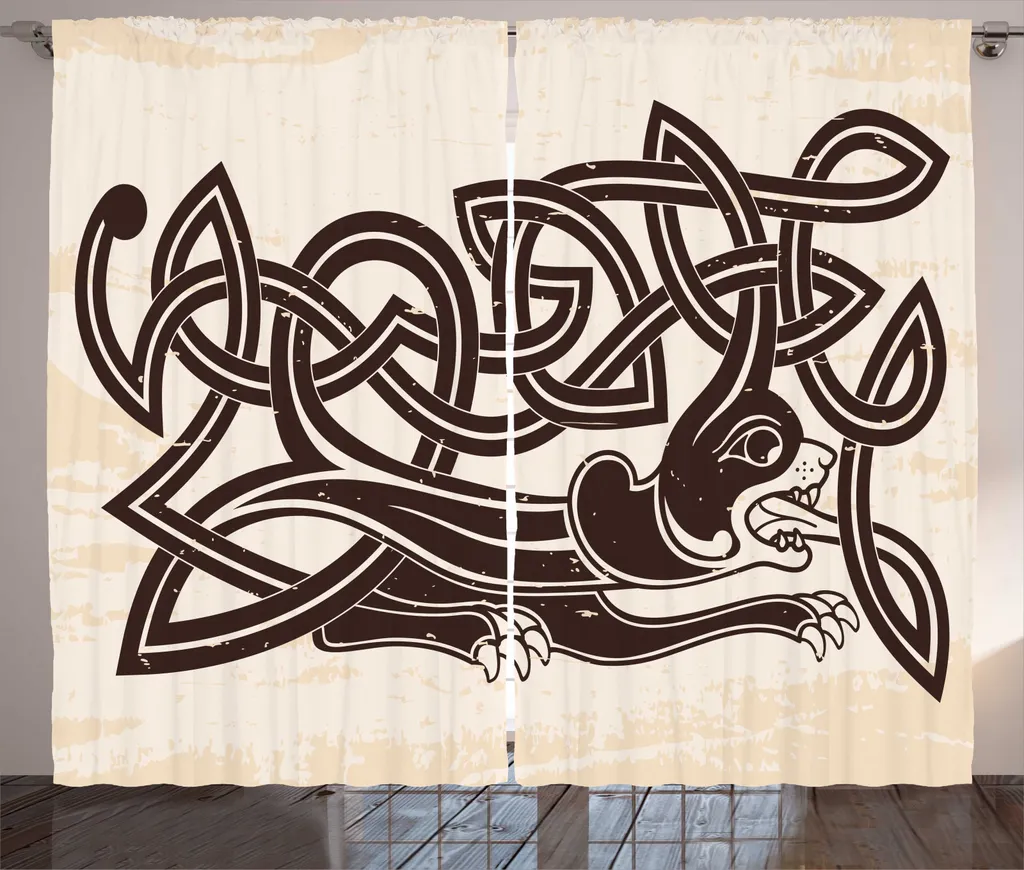 Rideau Large Universel 280x225cm pour Masquer un Vis-à-vis Style Dragon