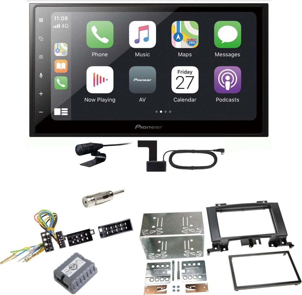 Pioneer SPH-DA250DAB Bluetooth USB Einbauset für Mercedes Sprinter W906 Crafter