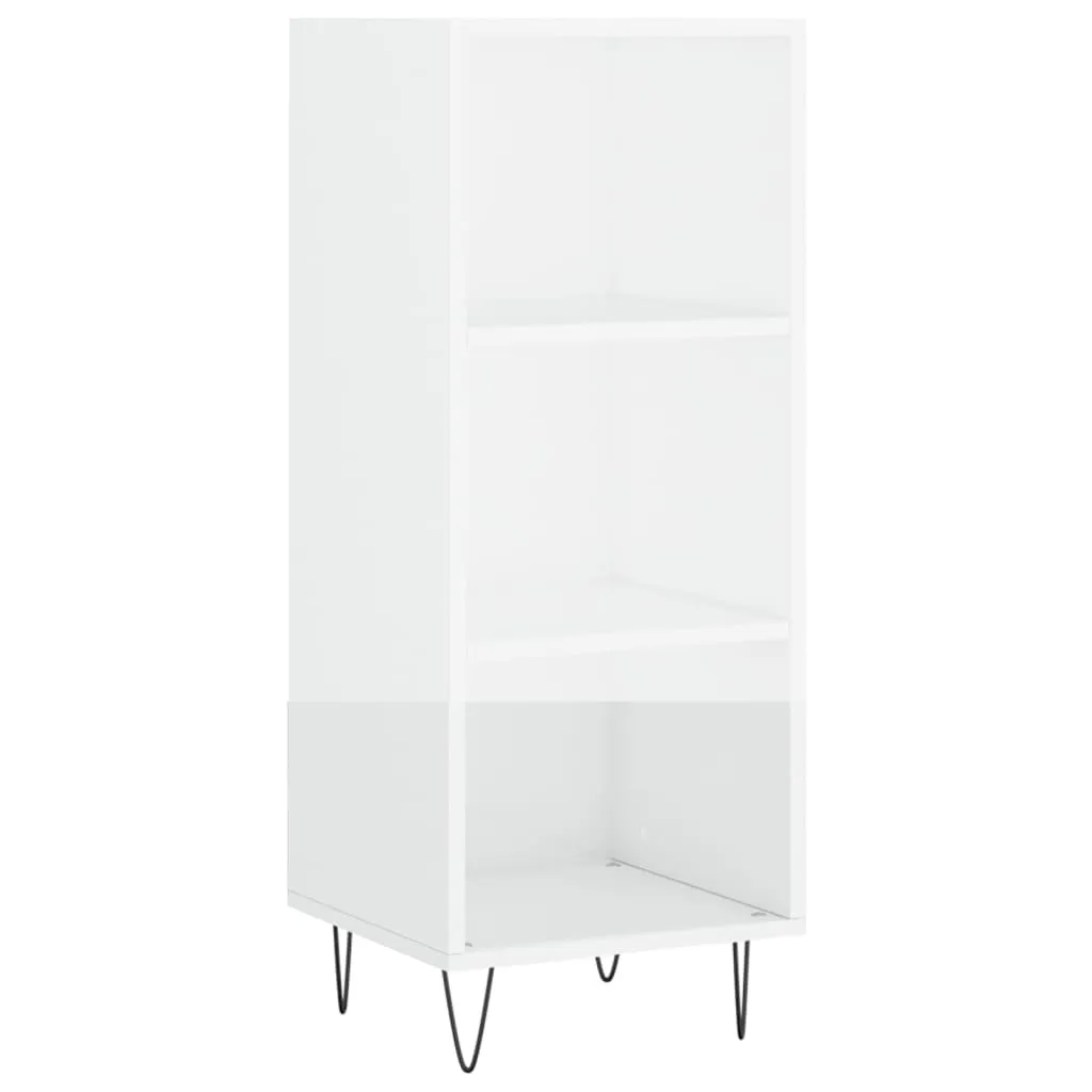 SYFAX Credenza Salva-spazio Bianco Glossy 90cm - Legno Multistrato