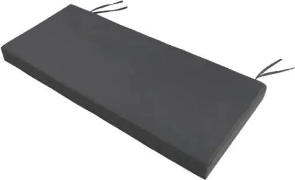 Coussin de banc imperméable et déhoussable gris 150x46 avec mousse 8cm - 2