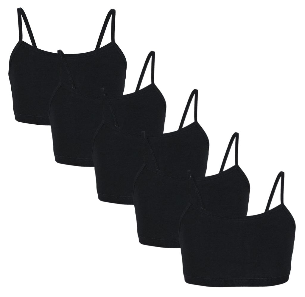 TupTam Mädchen Bustier mit Spaghettiträger 5er Pack, Farbe: Produktbild 