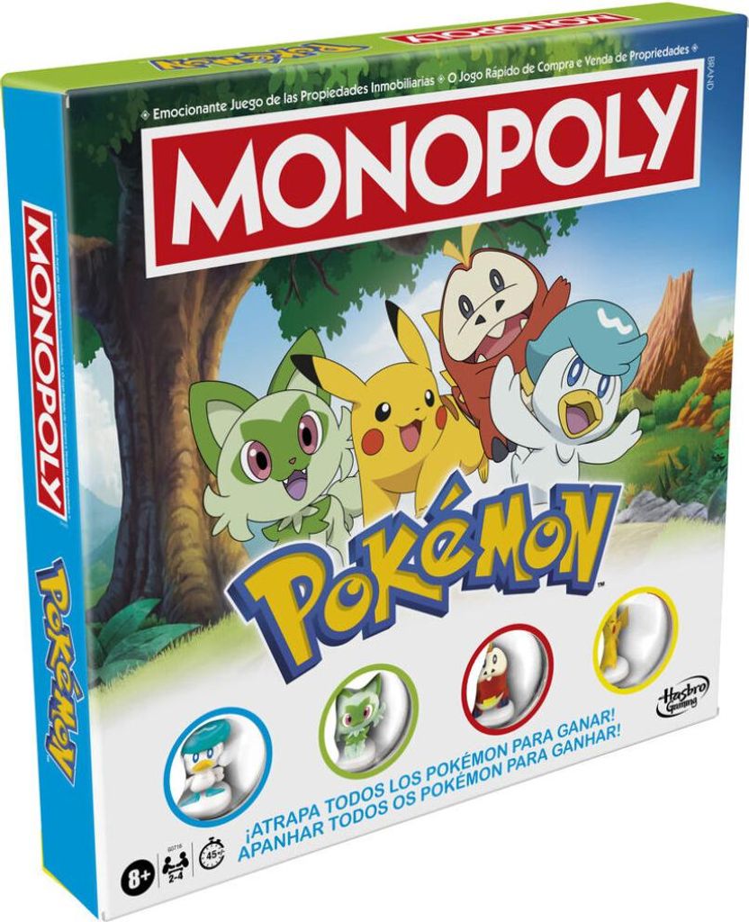Hasbro - Oficjalny Akcesorium do Gry Monopoly Pokemon w Motywie Hiszpańskim