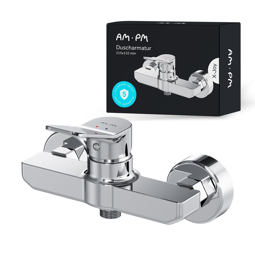 AM.PM Duscharmatur Einhebel Brausebatterie Chrom Armatur Mischbatterie Brausearmatur Brausebatterie Wasserhahn Bad Mischbatterie Dusche