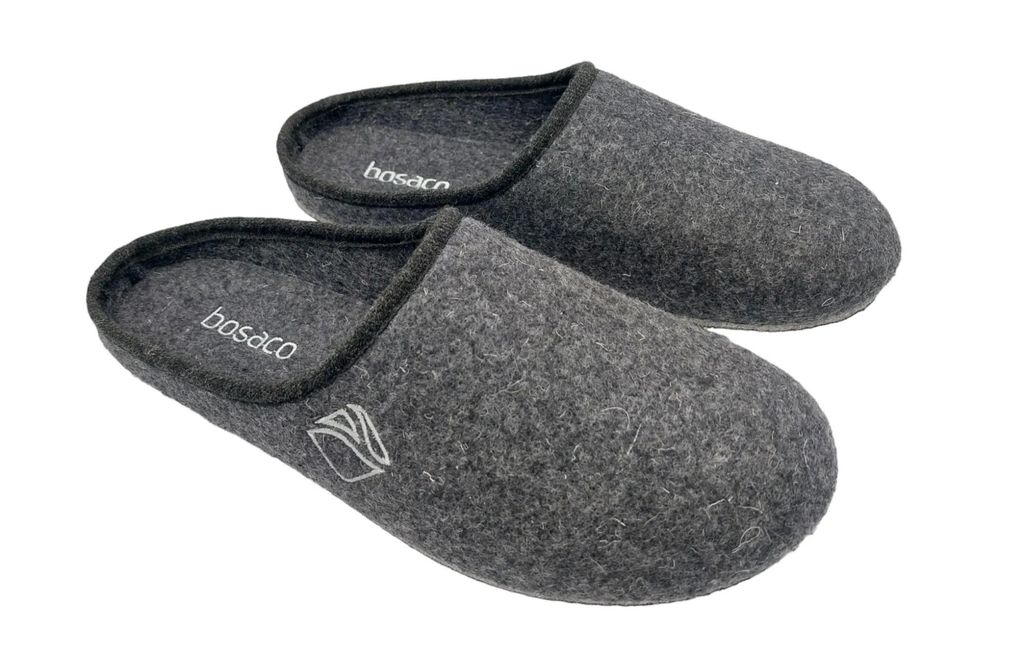 BOSACO- Męskie kapcie filcowe szare rozmiar 44 - Ręcznie Zdjęcie produktu 