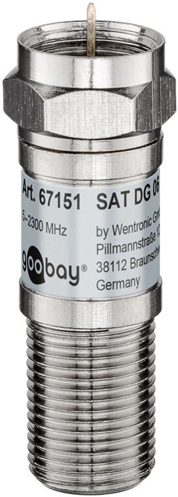 goobay SAT Dämpfungsglied 6 F Stecker auf F Buchse (Bulk) Image du produit 