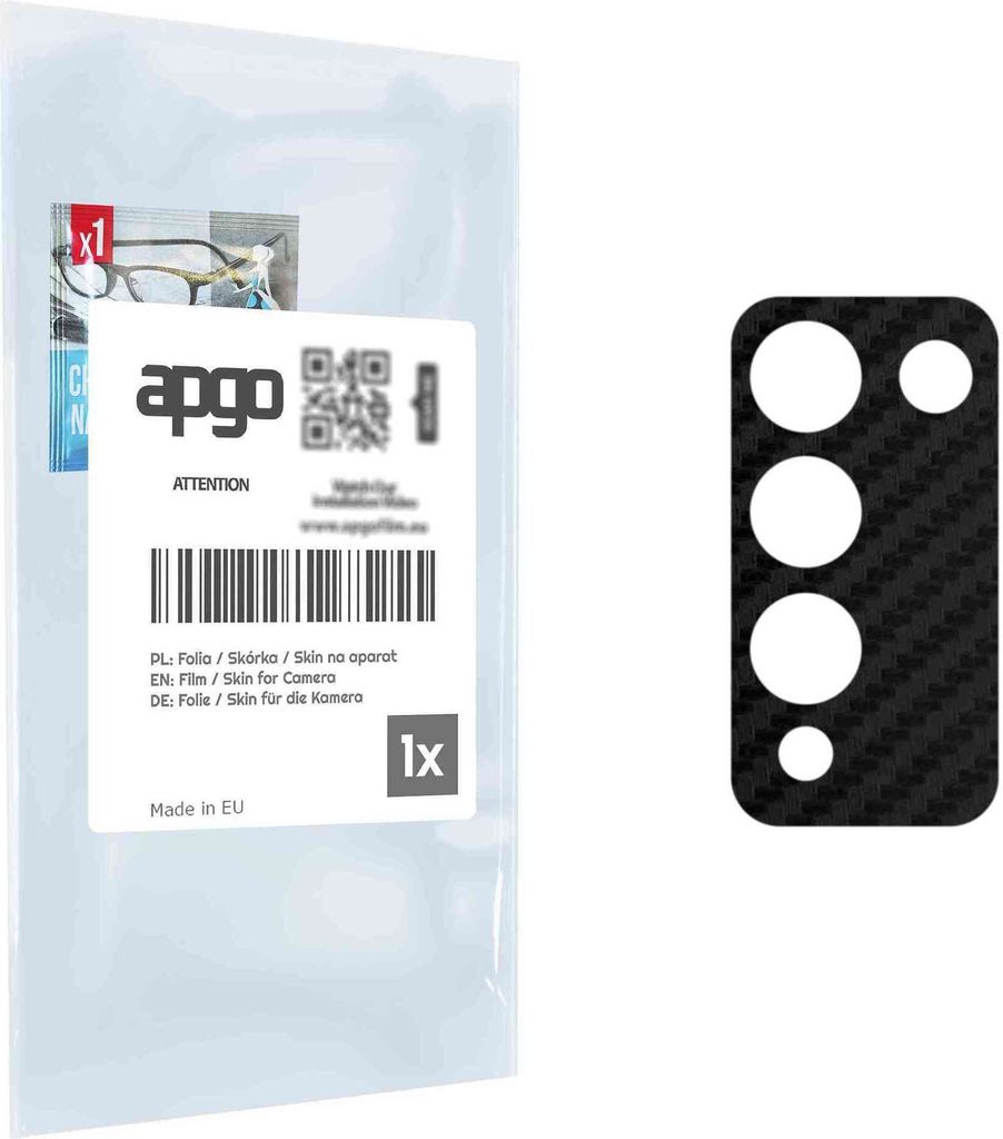 apgo Objektivschutz-Folie, Kameraschutz kompatibel mit Honor 10X lite, Carbon-Imitation, Rückseite Schutzfolie für Kamera-Insel, Hinten Folie, kr...