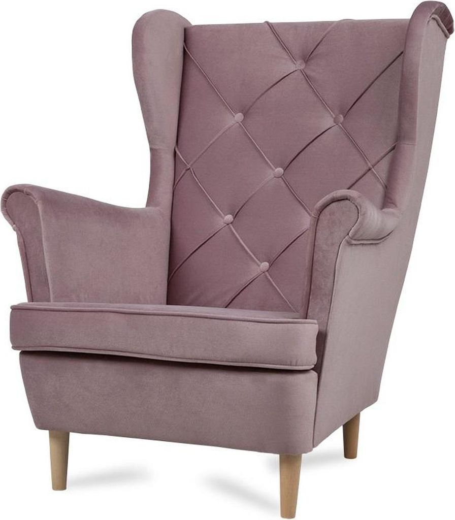 Luxus Fernseh Relax Chesterfield Club Sessel Cheserfield Lounge 1 Sitzer Stoff