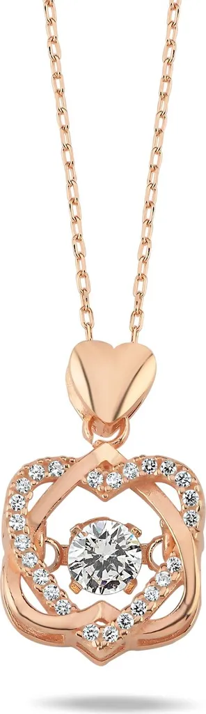 Collier Cœurs Mobiles en Argent 925 et Or Rose : Éclat et Design Unique