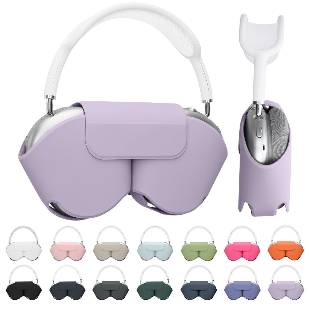 kwmobile Hülle für Apple AirPods Max / AirPods Max 2 Case - weiches Polyester Kopfhörer Cover - Sleep Mode kompatibel - Purple Cloud