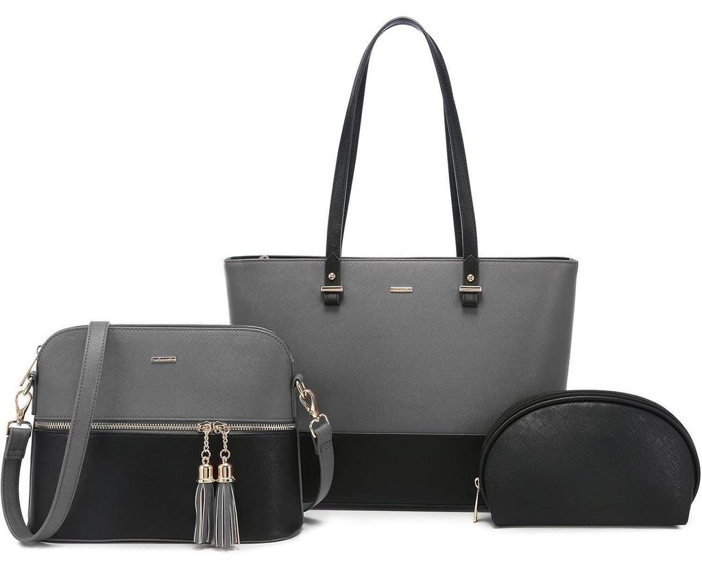 Shopper Schultertasche Damen Groß 3-teiliges Set Produktbild 