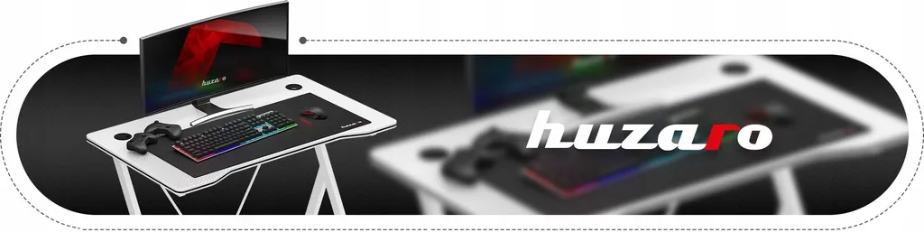 Offerta Scrivania Computer Huzaro Hero 1.4 Bianca | Tavolo PC Robusto - 26