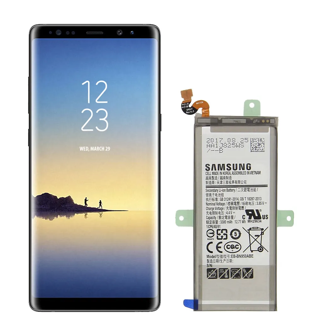 Batterie de Remplacement Samsung Note 8 EB-BN950ABE Lithium 3300mAh Gris