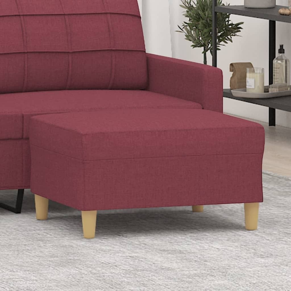 Möbel Fußhocker Weinrot 70x55x41 cm Stoff - Fußhocker 349277