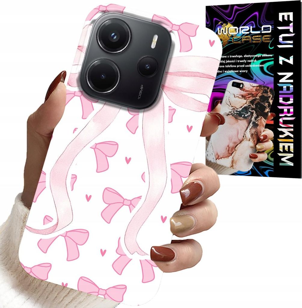 Fall Für Xiaomi Note 14 4G - Rosa Schleife Mode Designs Produktbild 